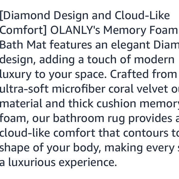 Memory foam black bath mat - Picture 3 of 6